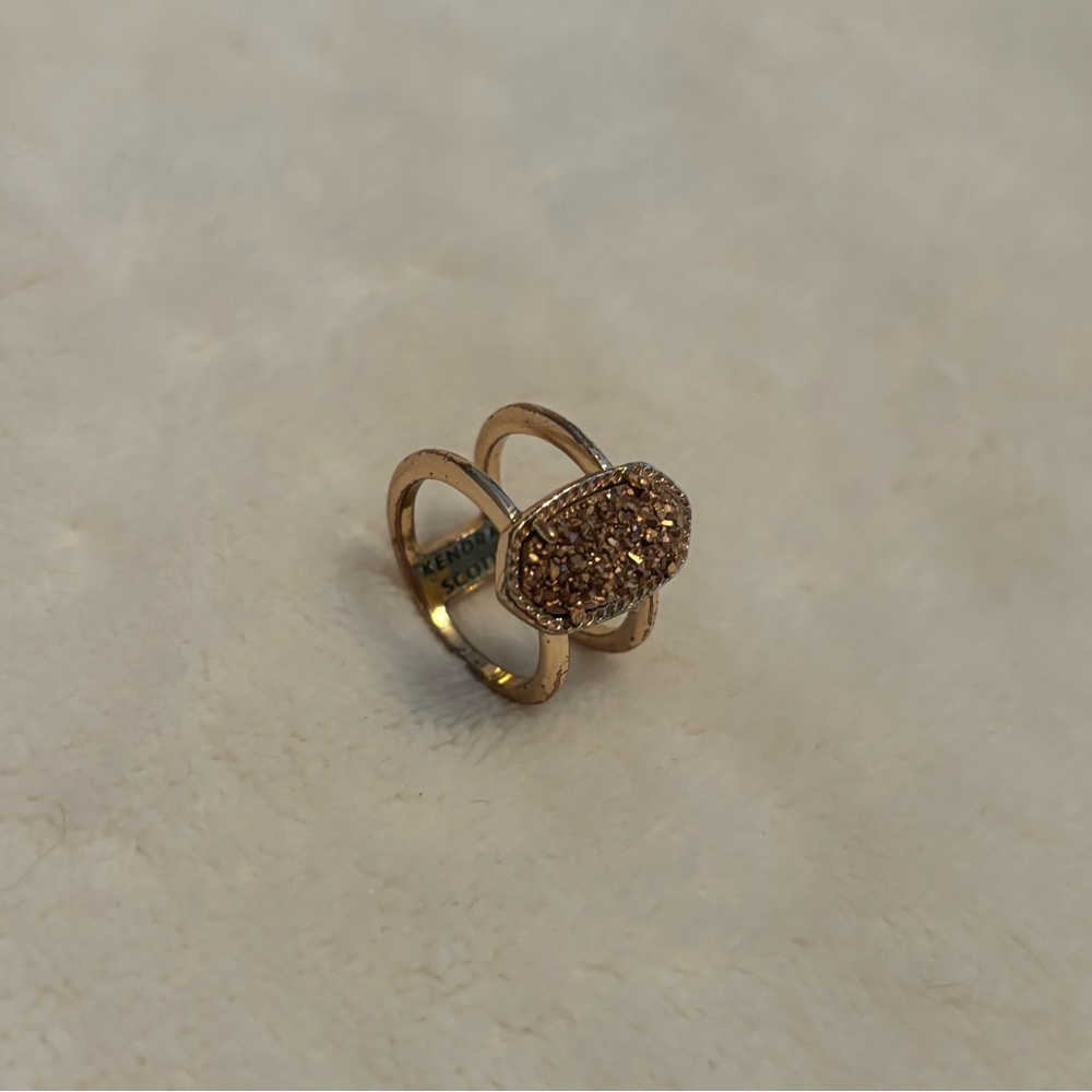 Kendra Scott Elyse Rose Gold Ring in Rose Gold Drusy